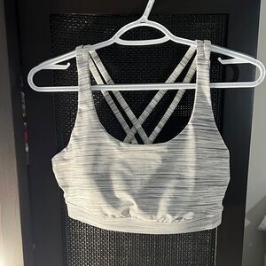 Lululemon Strappy Black and White Sports Bra